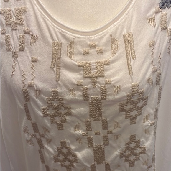 Johnny Was Embroidered White Long Sleeve Top - Picture 2 of 8